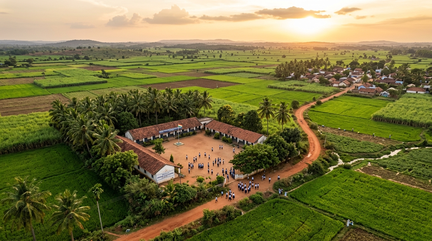 Aerial View of Partner Rural School